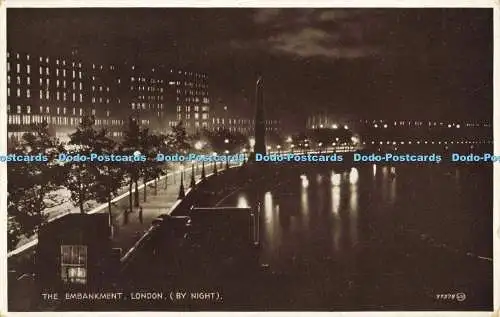 R559467 London The Embankment By Night Valentine Photo Brown