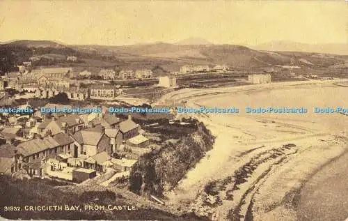 R558138 31932 Criccieth Bay From Castle Sepiatone Series Photochrom 1915