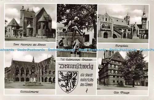 R559651 Braunschweig Burgplatz Hersteller und Verlag Schoning Agfa Multi View