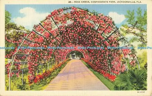 R558353 48 Rose Arbor Confederate Park Jacksonville Fla Duval News Company C T A