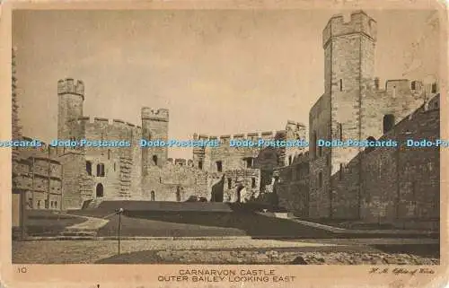 R559701 Carnarvon Castle Outer Bailey Looking East H M Office of Works The Rembr