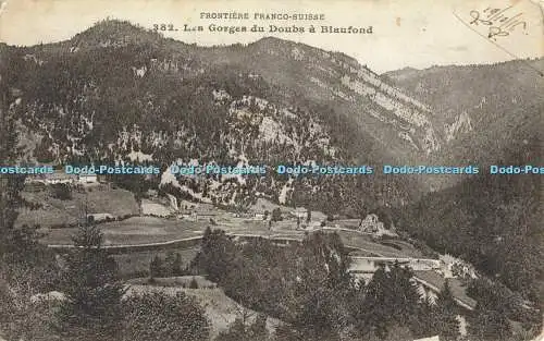 R558438 Frontiere Franco Suisse 382 Les Gorges du Doubs a Biaufond L Gaillard Pr