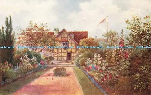 R558448 Vorbei Stratford upon Avon Shakespeares Geburtshaus aus Garten W Quatr