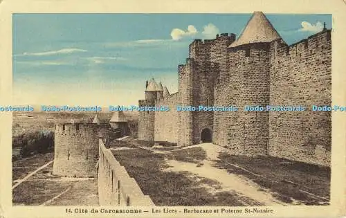 R558467 14 Cite de Carcassonne Les Lices Barbacane et Poterne St Nazaire H Basuy