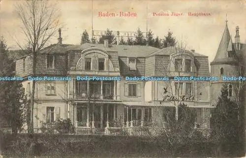 R558470 Baden Baden Pension Jager Haupthaus G Stumpf 1910