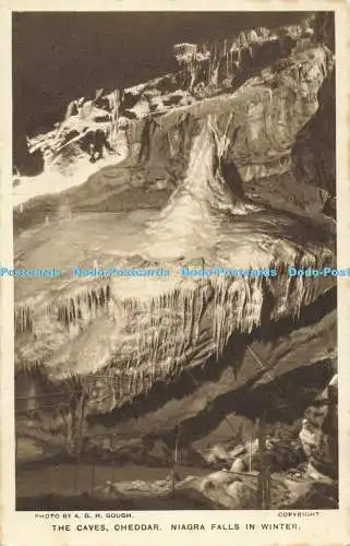 R558546 Cheddar Niagarafälle im Winter The Caves A G H Gough