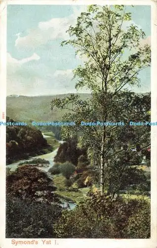 R558700 Symonds Yat I Bild Briefpapier Pfau Autochrom 1946