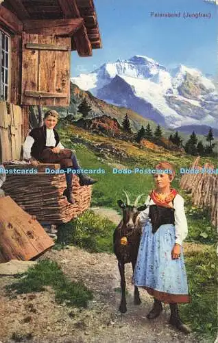 R558725 Feierabend Jungfrau Schild Bichsel 1927