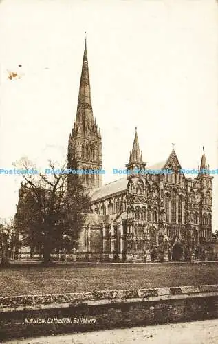 R558756 Salisbury Cathedral N W View Woolstone Bros The Milton Carbon Series No