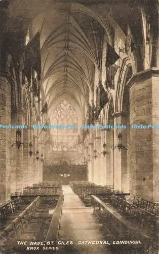 R560088 Nave St Giles Cathedral Edinburgh Knox Serie W J Hay John Knoxs Ho