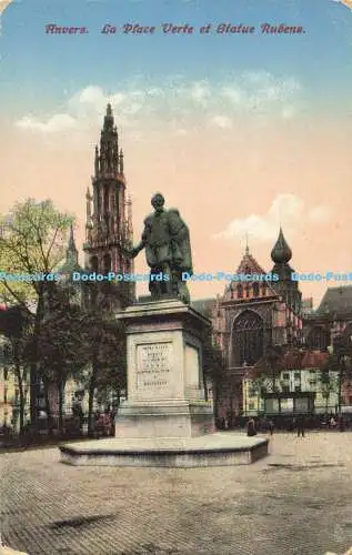 R558956 Anvers La Place Verte et Statue Rubens N und E Br