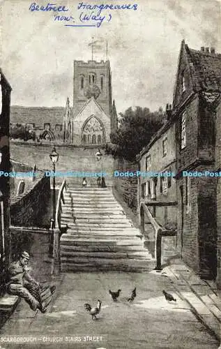 R558963 Scarborough Church Stairs Street T T und S Queen Serie 1912