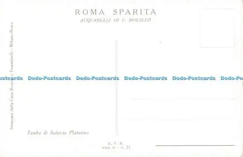 R560286 Tomba di Sulpicio Platorino Stampata della Casa Bestetti e Tumminelli F