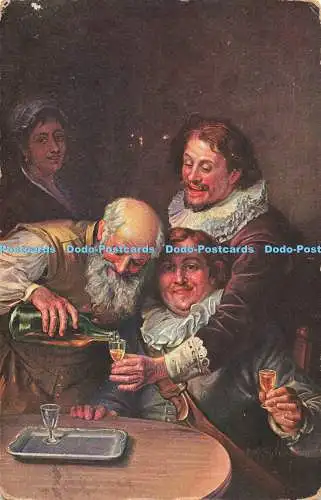 R558980 Vier Männer sitzen am Tisch und trinken Populare Serie Nr 303 1907