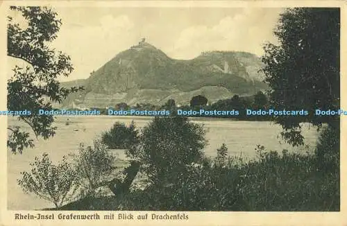 R559010 Rhein Insel Grafenwerth mit Blick auf Drachenfels Wilh Fulle G m b H Nr