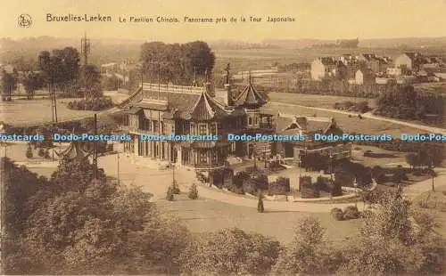 R559046 Bruxelles Laeken Le Pavillon Chinois Panorama Prise de la Tour Japonaise