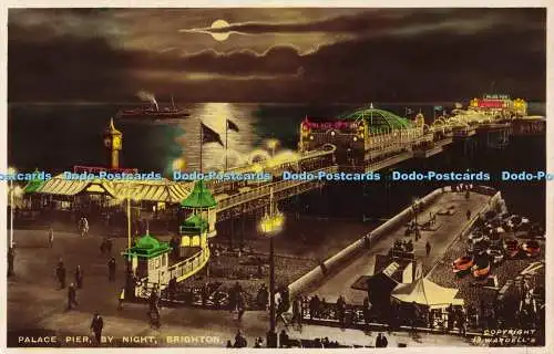 R559070 Brighton Palace Pier By Night A W W Wardell Echtfoto Serie RP