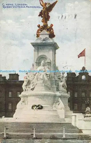 R560475 C 43745 London Queen Victoria Memorial Photochrom 1922