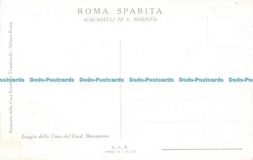 R560818 Loggia della Casa del Card Bessarione E V R Serie IV N 64 F Roesler