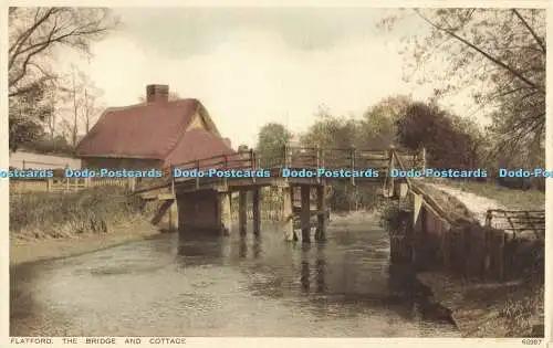 R560927 Flatford The Bridge and Cottage Photochrom