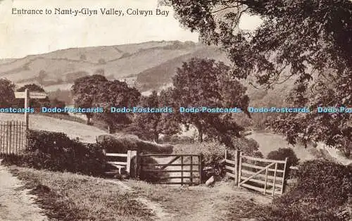 R560945 Colwyn Bay Eingang zur Nanty Glyn Valley Valentine Carbotone Serie