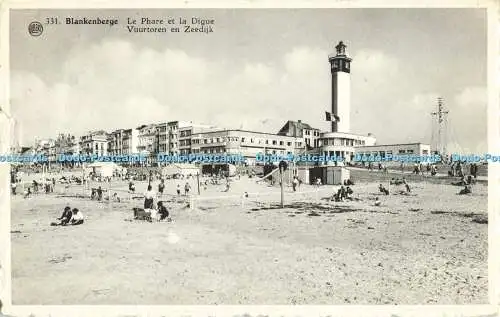 R560975 Blankenberge Le Phare et la Digue Albert A Dohmen