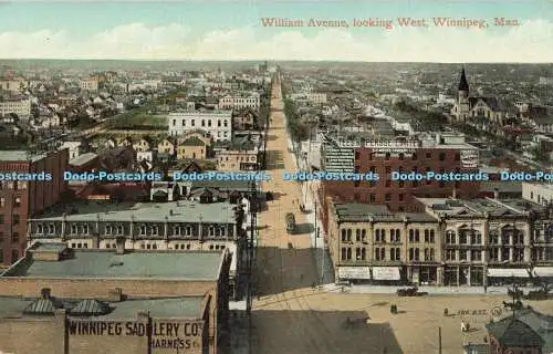 R562216 Mann William Avenue Blick nach Westen Winnipeg The Valentine