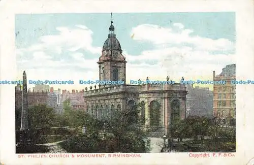 R562240 Birmingham St Philips Church and Monument F F 1911