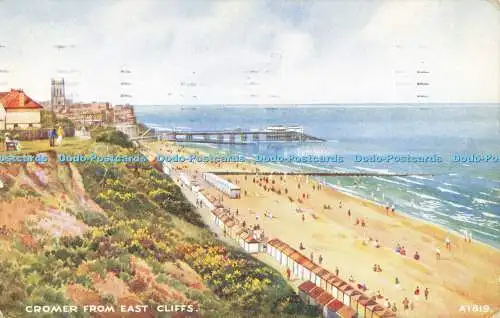 R562255 Cromer From East Cliff Valentine Art Farbe E W Trick 1951