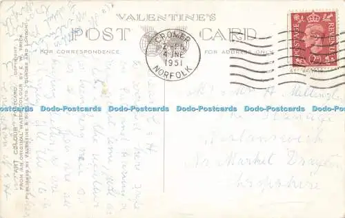 R562255 Cromer From East Cliff Valentine Art Farbe E W Trick 1951