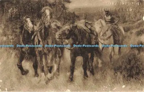 R561035 Cheltenham Art Gallery Enid Driving the Robbers Horse Sydney Pitcher R W