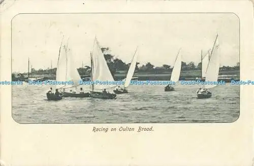 R561078 Racing on Oulton Broad J W Dent M F S Racing Series 1904