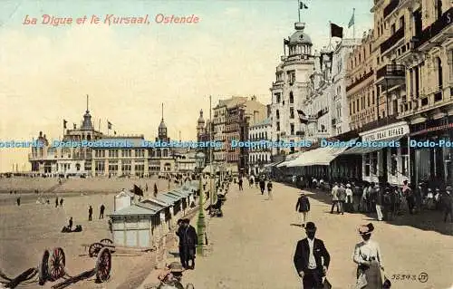 R561151 Ostende La Digue et le Kursaal Valentine 1912