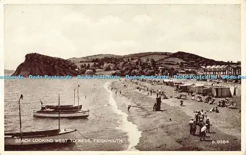 R562450 Teignmouth Beach Blick nach Westen nach Ness Valentine Fototyp