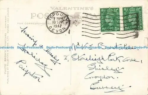 R562504 Hafen Paignton G 1044 Foto braun Postkarte Valentinstag 1947