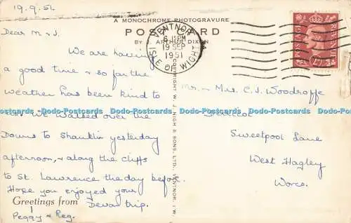 R561280 I W Ventnor The Western Cliffs and Putting Course W J Nigh 1951