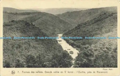 R561334 Formes des Vallees Grande Vallee en V ferme l Ourthe pres de Nisramont N