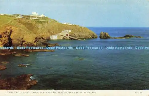 R562588 Lizard Point Rettungsbootstation Leuchtturm und südlichstes Haus in Eng