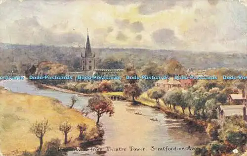 R561415 Stratford am Avon River Avon aus Theatre Tower Dainty Serie 1905