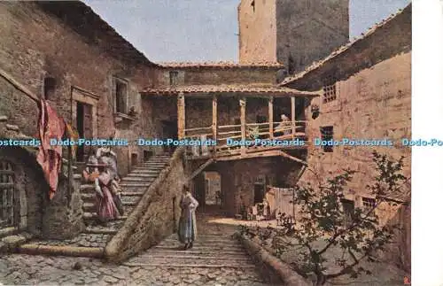 R561436 Corte del Palazzo degli Anguillara E V R Serie IV N 74 F Roesler