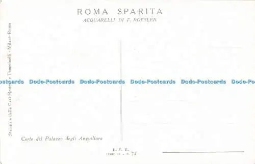 R561436 Corte del Palazzo degli Anguillara E V R Serie IV N 74 F Roesler