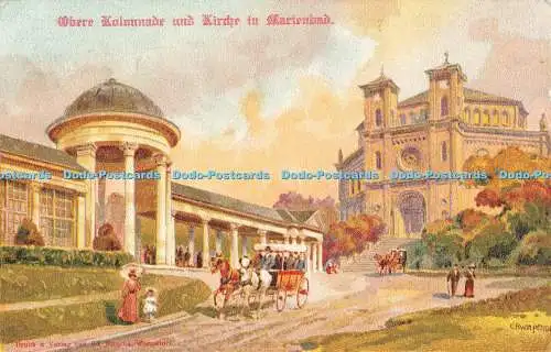 R561439 Obere Kolonnade und Kirche in Marienbad Ed Strache