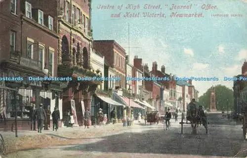 R562695 Centre of High Street Journal Office and Hotel Victoria Newmarket Jarrol