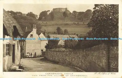 R561482 Blick auf die Burg Carisbrooke vom Dorf Carisbrooke H M Büro von Wo