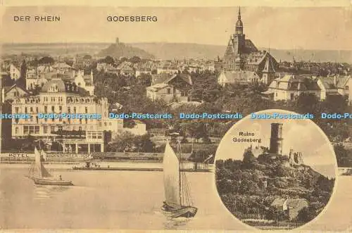 R562738 Der Rhein Godesberg Ruine Godesberg Heiss Multi View