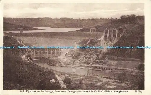 R562809 017 Eguzon Le Barrage fouruissant lenergie electrique a la C P O Midi Vu