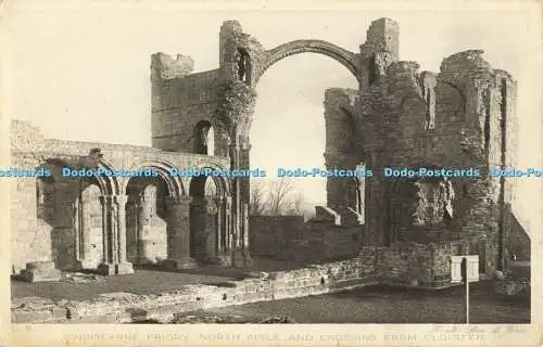 R562899 L 9 Lindisfarne Priory North Aisle and Crossing from Cloister H M Office