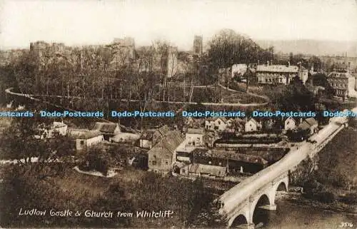 R561695 Ludlow Castle and Church From Whitcliff A W Packer