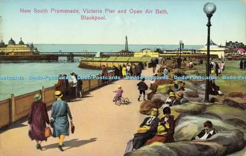 R562975 New South Promenade Victoria Pier and Open Air Bath Blackpool 1932