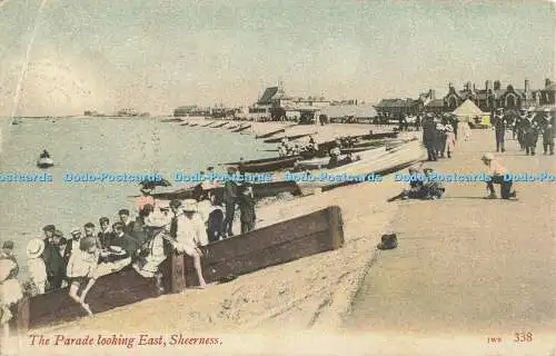 R561798 Sheerness The Parade Looking East Trichromatic P C J Welch 1905